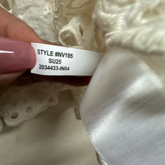 Madewell White Eyelet Embroidered Puff Sleeve Blouse Size Small - Picture 8 of 8